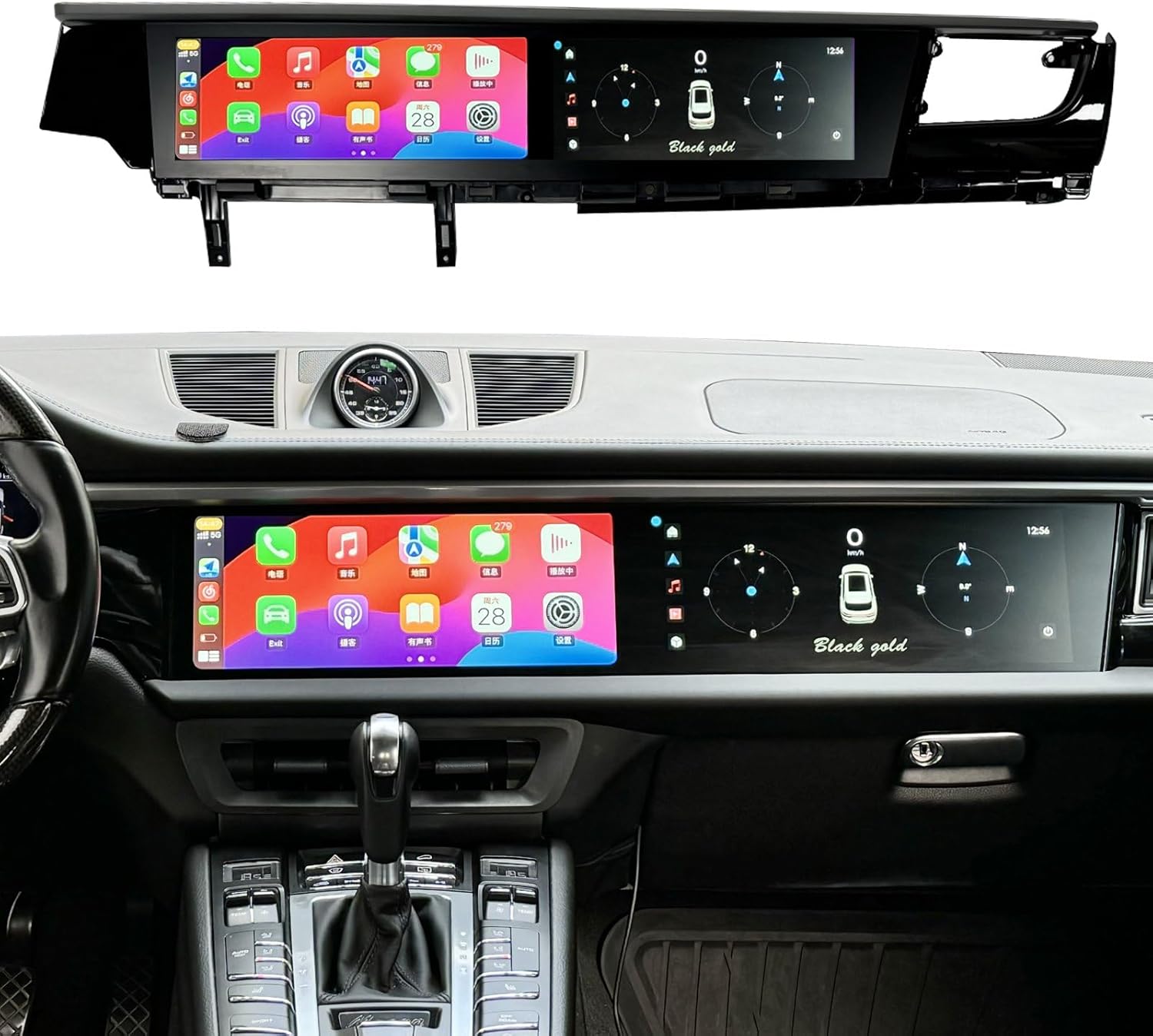 Radio for Porsche Macan 2017-2018: 64G Car Stereo Android System Head Unit Bluetooth AM FM Wireless Carplay Auto, 12.3