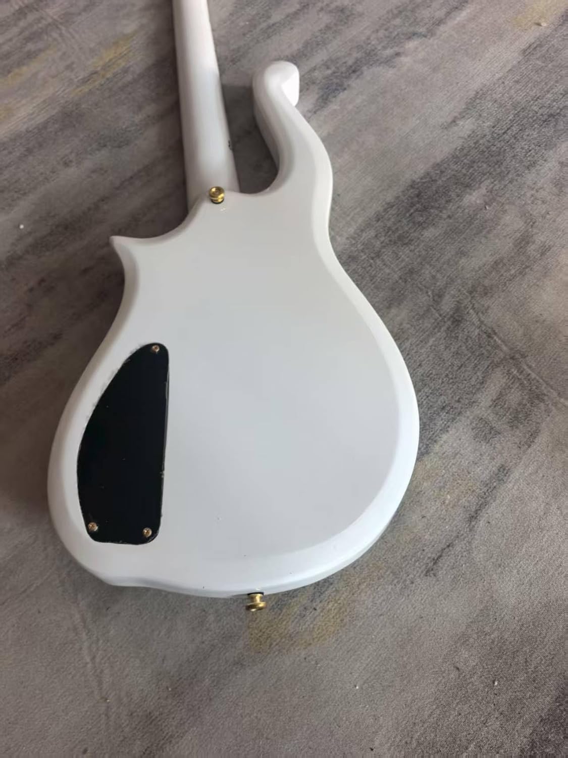 Custom Body Electric Guitar White Finish Gold Hardware Maple Neck & Fretboard with Love Symbol Inlay