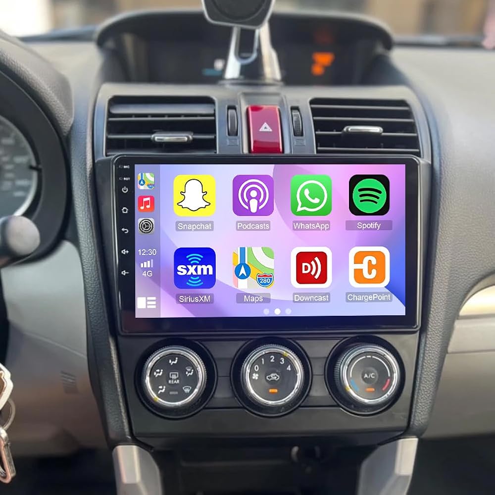 4+64G Android 15 Car Stereo for Subaru Forester WRX Impreza 2013 2014 2015 Radio Wireless Carplay Android Auto, 9IN IPS Touch Screen 5G WiFi/GPS Navi/FM RDS/EQ/Audio/Camera/MIC