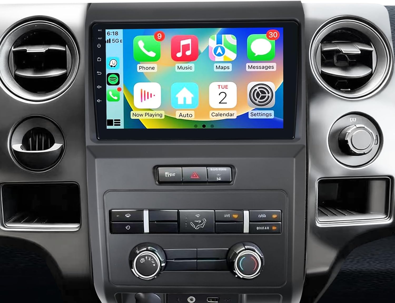 Car Radio Upgrade for Ford F150 2004-2008 with 4G+64G Qualcomm 8 Core Wireless CarPlay Android Auto, 10.1