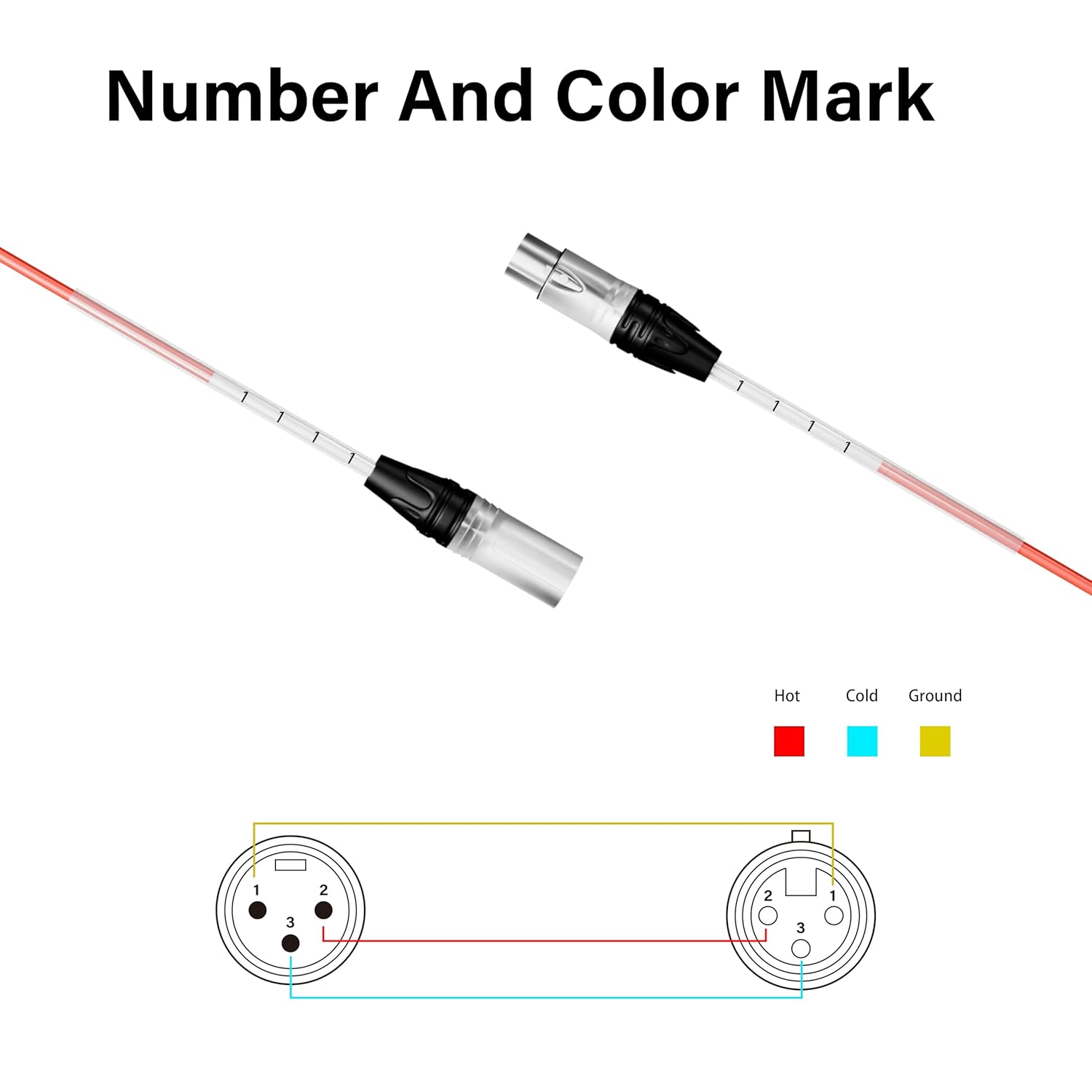 PRORECK 50ft Snake Cable, 8-Channel Shielded Audio Cable XLR Male to XLR Female, with Color-Marked Connectors for Professional Stage, Studio, and Live （PR-XLR/XLR-8 * 50）