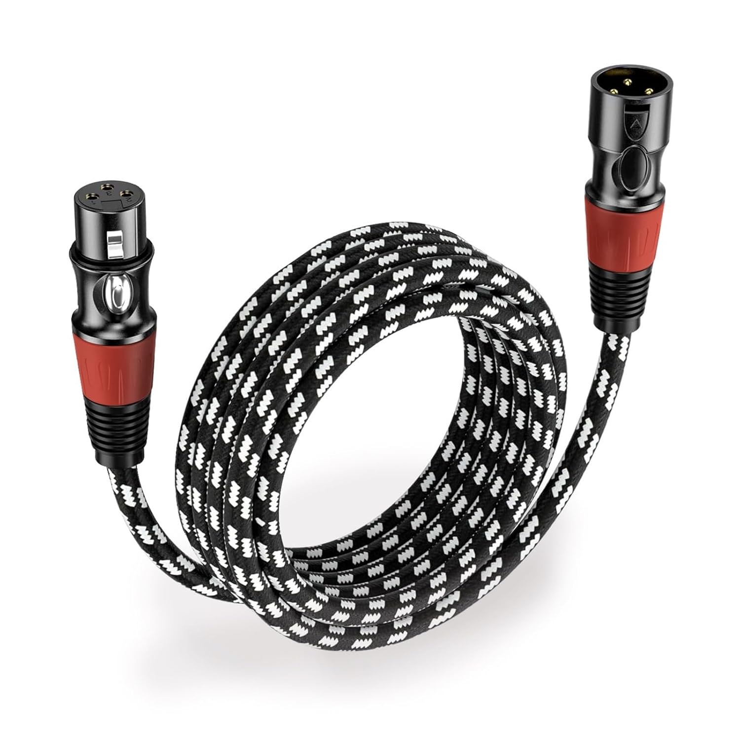 XLR Cables 3-Pin XLR Male to Female Balanced Microphone Cable Gold Plated Speaker Cable for Mixer Amplifiers Record Etc(Red)