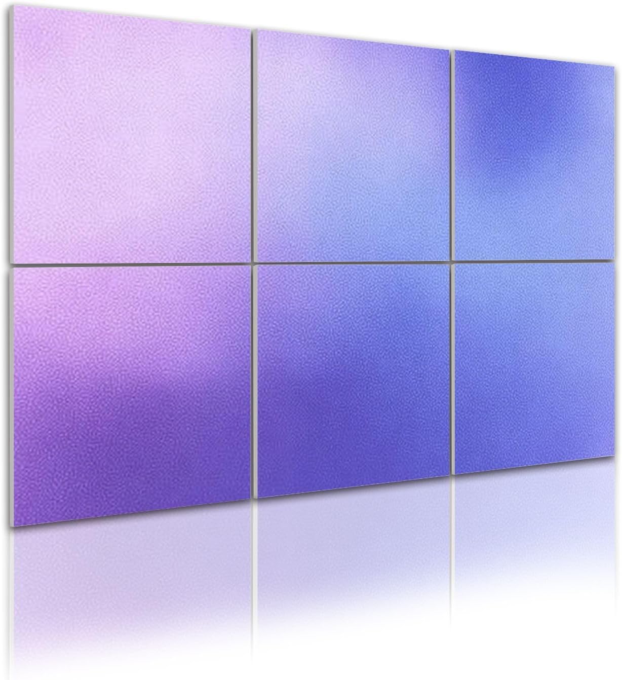 6 Pack Art Acoustic Panels Self Adhesive Blue violet purple lilac orchid pink abstract Color gradient ombre 48