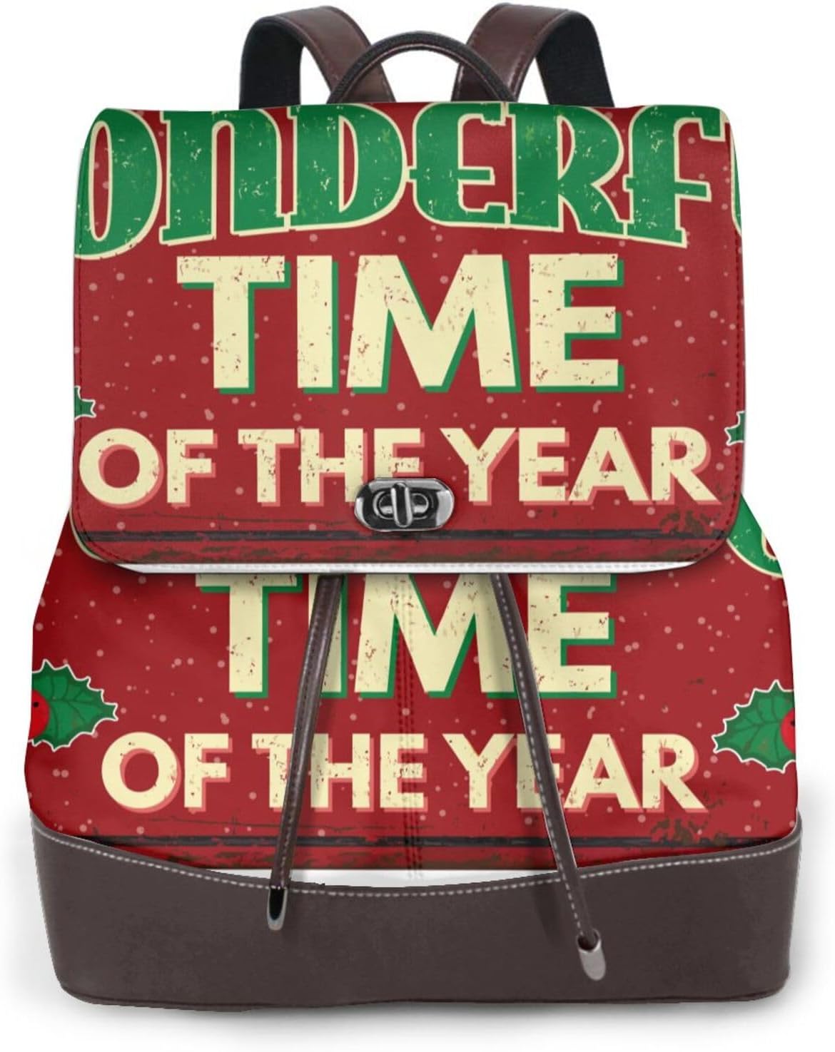 It's The Most Wonderful Time Of The Year for Womens Backpack Purse Microfiber PU Anti-theft Large Fashion Designer Travel Bag Ladies Shoulder Bags