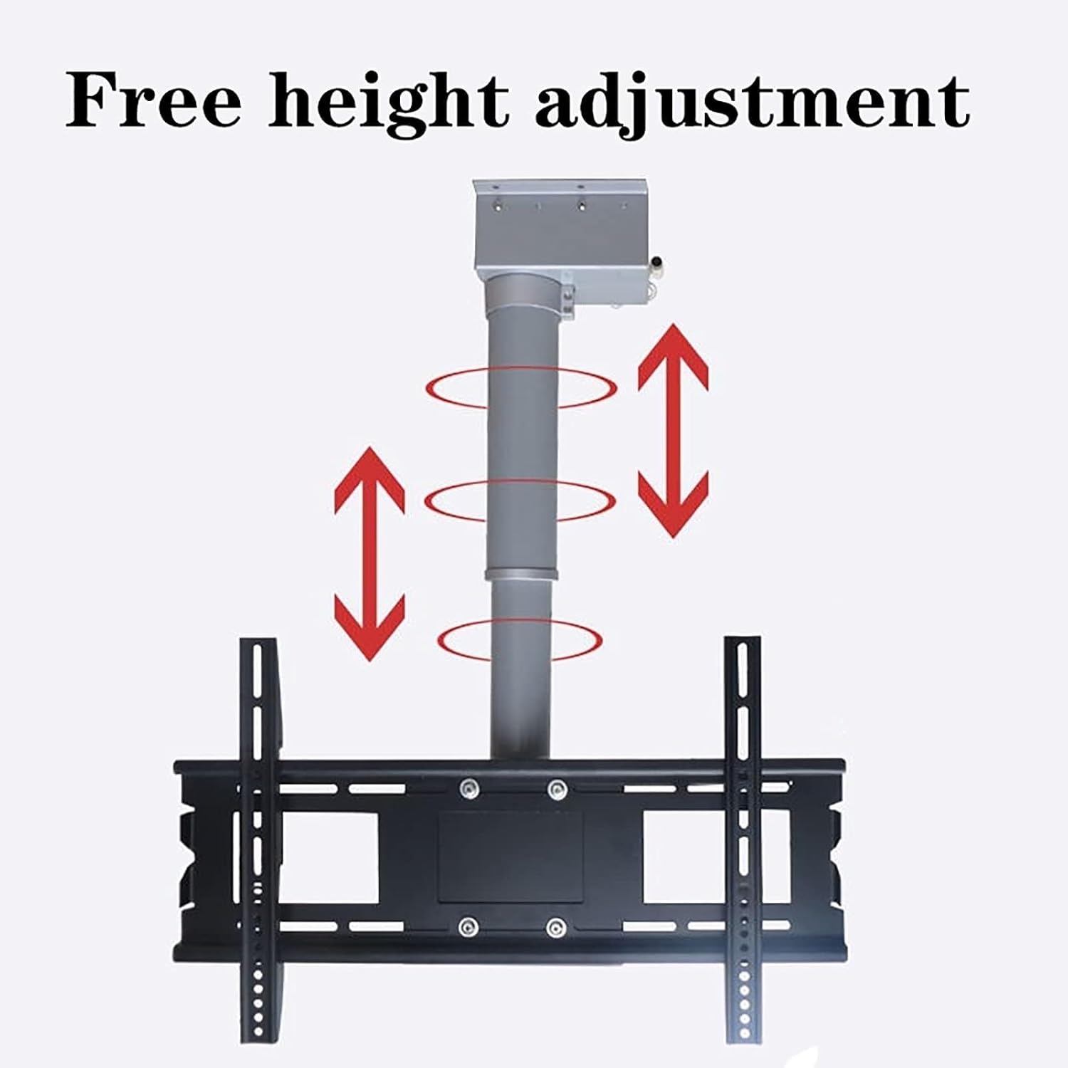 Electric TV Lift - Adjustable Ceiling TV Mount Bracket - TV Wall Mount, Motorized Riser Mount with Remote Control, Motorized Ceiling Mount, 90° Flip Up, Fits 26-70 Inch L
