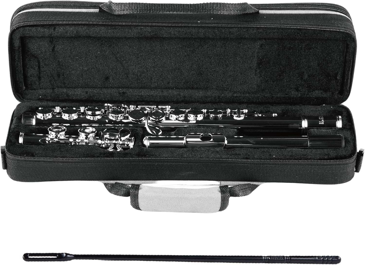 YANASON C Flute Closed Hole 16 Keys Flute Nickel-Plated for Beginner, Kids, Student with Carrying case, Metal stand, Gloves, Tuning Rod, Cleaning kit