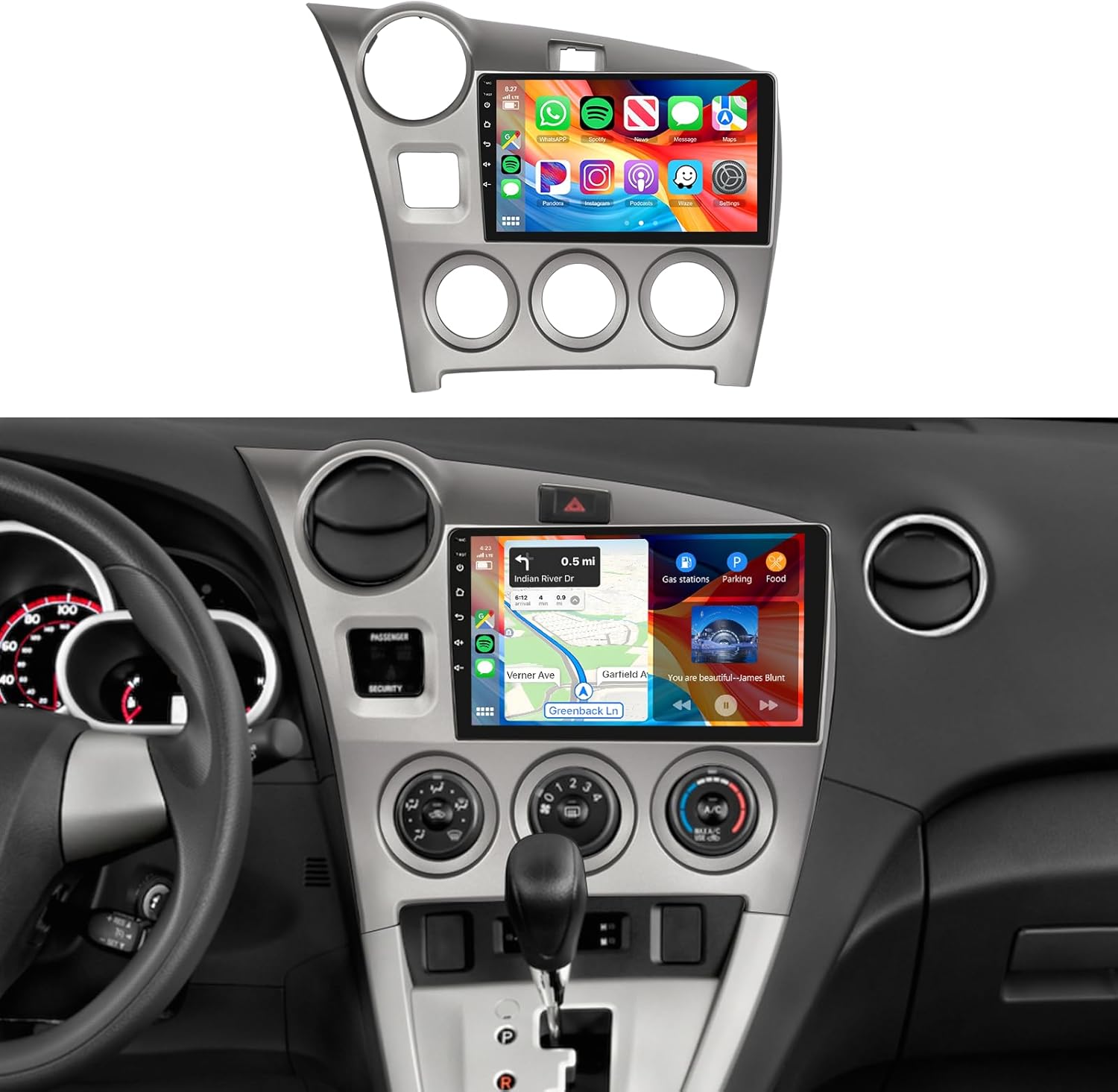 Car Radio Stereo for Toyota Matrix 2009-2014 2+64G, 9