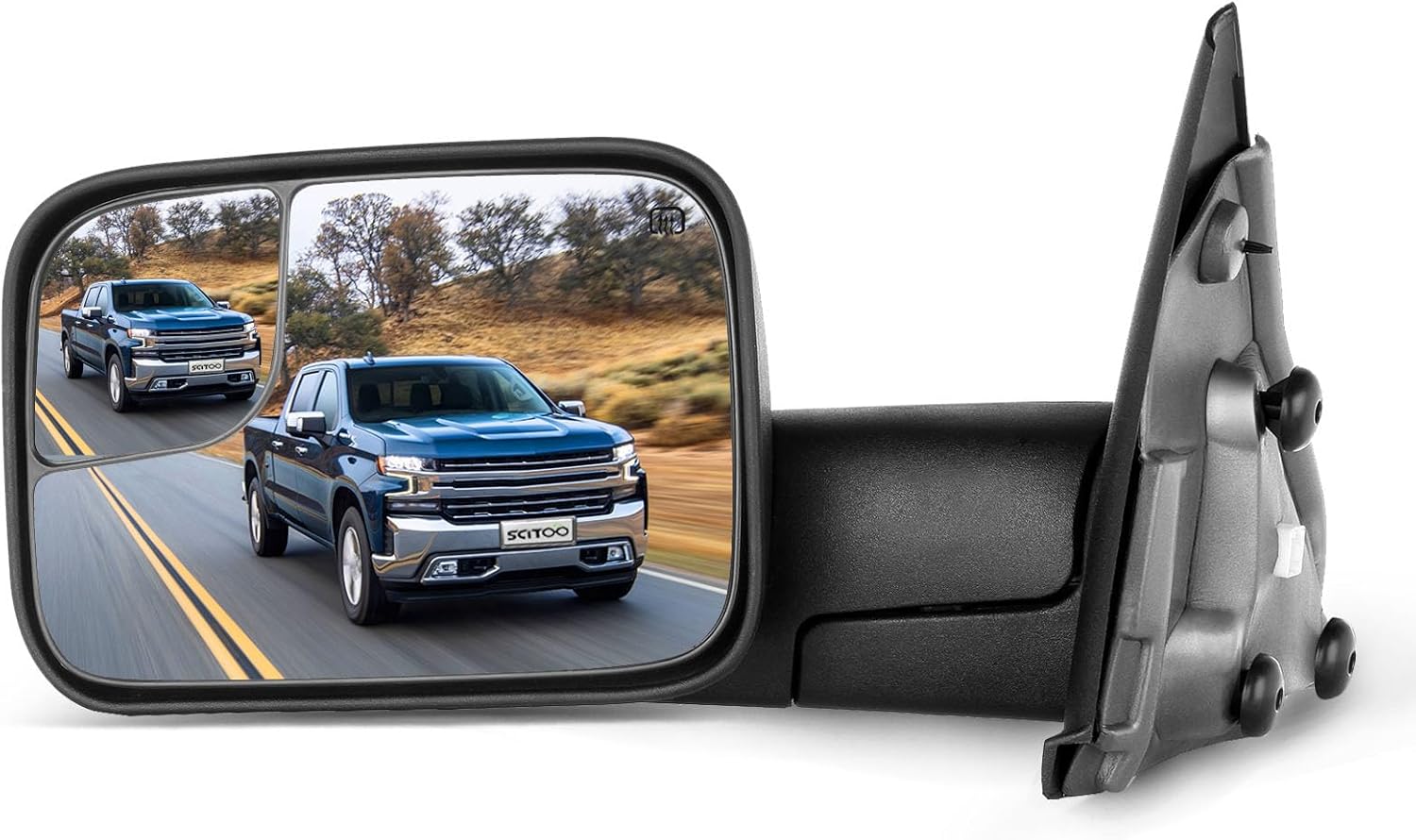 SCITOO Side MIrror Fit For Dodge Tow Mirror Driver Side Rear View Mirror 2002-2008 For Dodge For Ram 1500 2500 3500 Power Control Heated Manual Telescoping Manual Folding Feature Car mirror