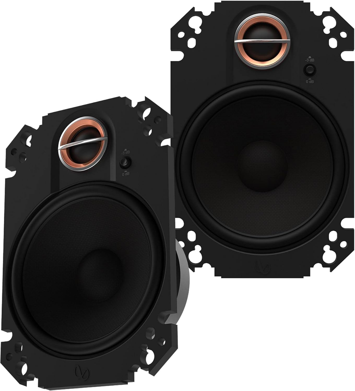 Infinity KAPPA 463XF 4 inch x 6 inch Two-Way car Audio Plate Multi-Element Speaker/No Grill, Black (Renewed)