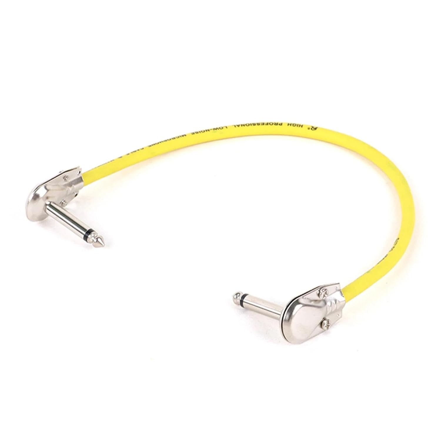 Guitar Audio Cable Guitar Effects Pedal Cable Flat Patch Connector 6.5MM Mono Male 1/4 Inch TS Copper Core Surface Wire Adapter Line(Yellow,15m)