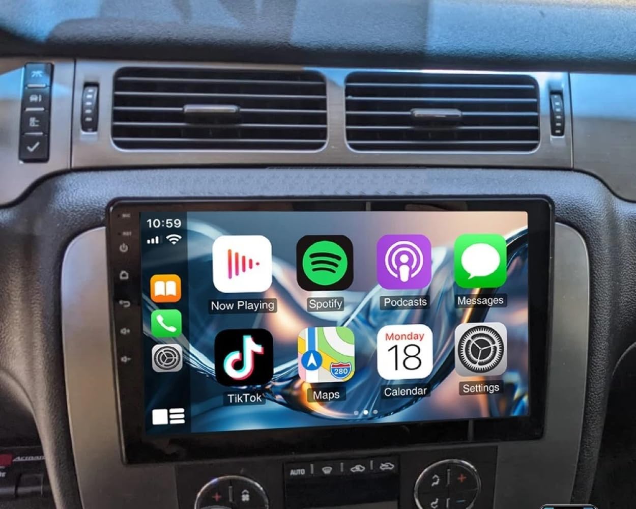 with Carplay Screen for Car Chevy Tahoe 2008, 4G+64G Car Stereo for Wireless Carplay and Android Auto with 10'' Touch Screen Radio, GPS Navigation/Bluetooth/DSP/SWC/FM Backup Camera Voice Control