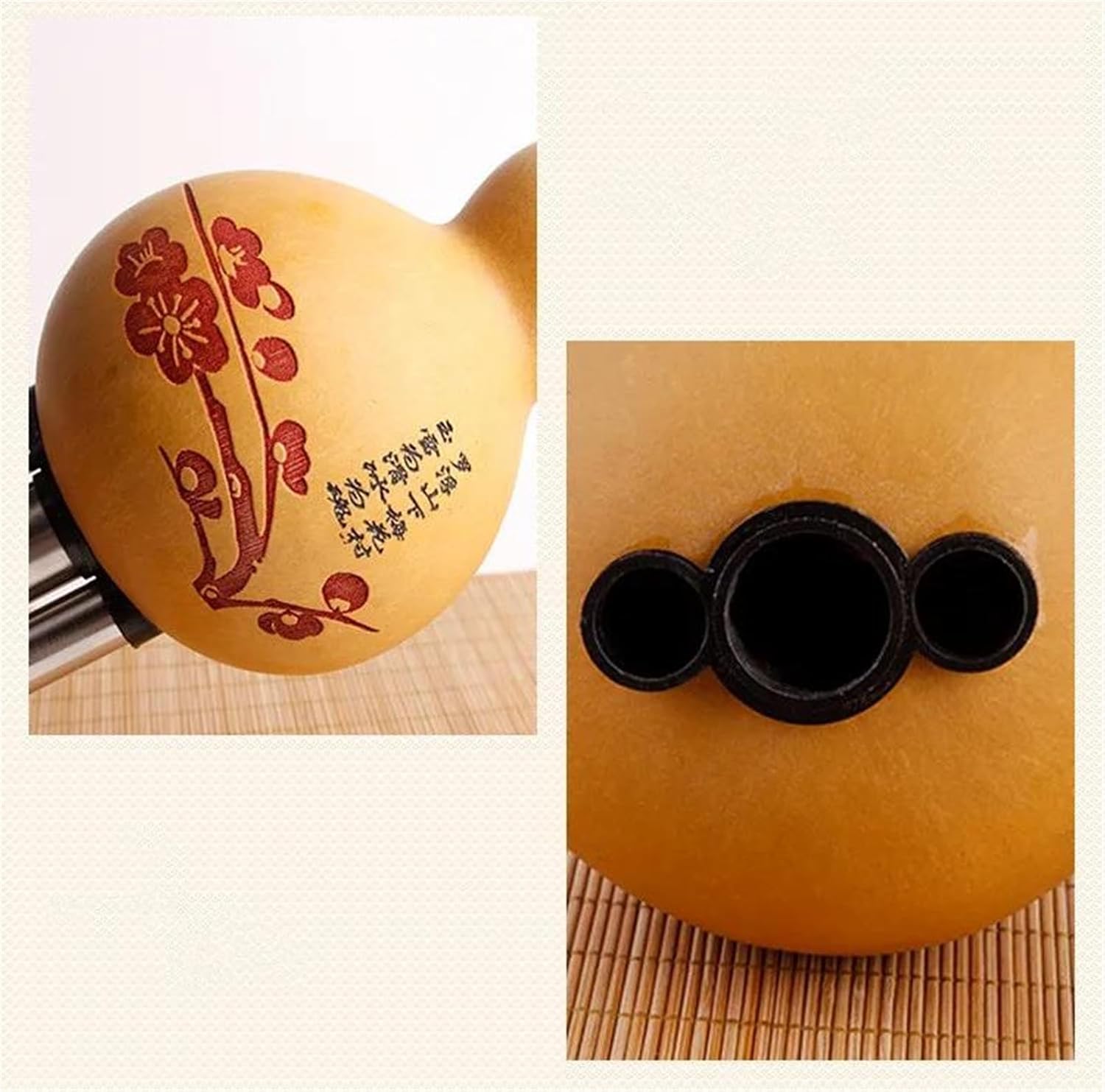 Hulusi flute, Professional Chinese Handmade Rosewood Hulusi Flute Double Tone C/Bb Gourd Flauta With Case