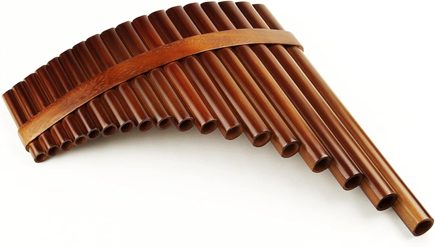 18 Pipes Pan Flute F Key Musical Instruments Brown Color Pan Flute Woodwind Instrument Handmade Panpipes