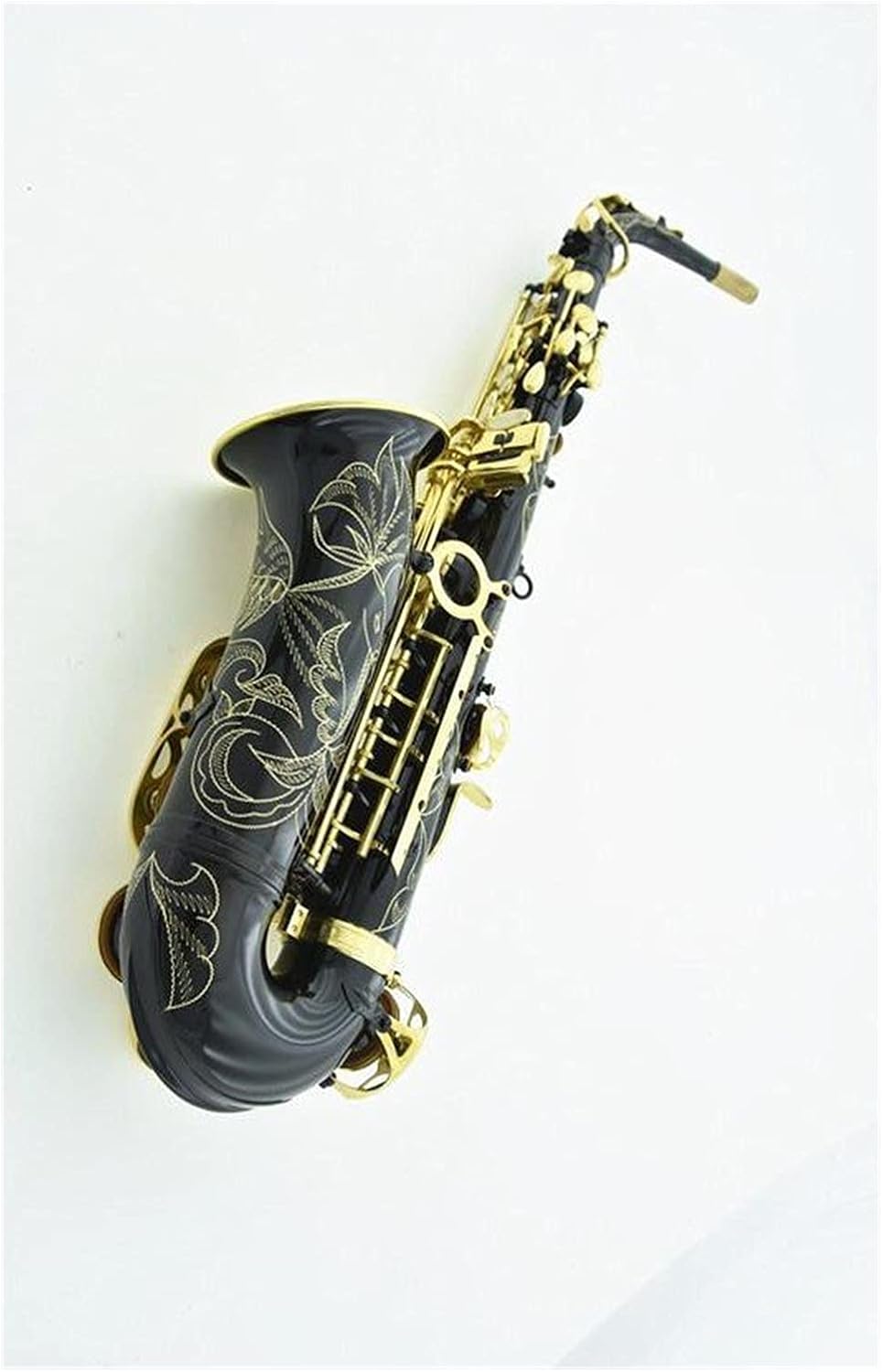 Black Alto Saxophone Brass Engraving Mode Black Gold Musical Instruments Professional Alto Sax and Case Student Saxophone