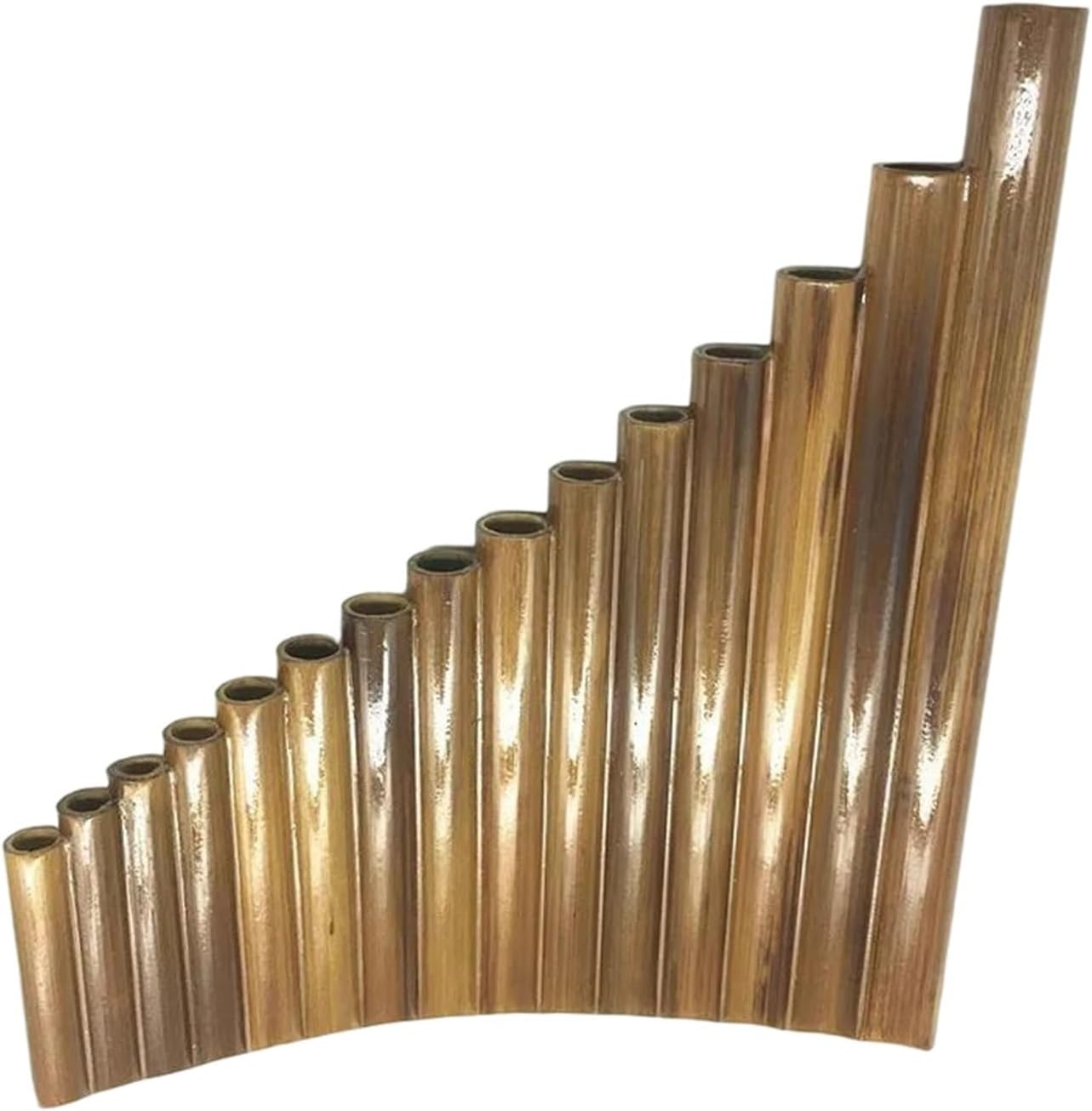 25 Pipe C Key Pan Flute Handmade Bamboo Pan Flute 15 Pipes For Left Or Right Hand Woodwind Instrument In G Key(Left Hand)