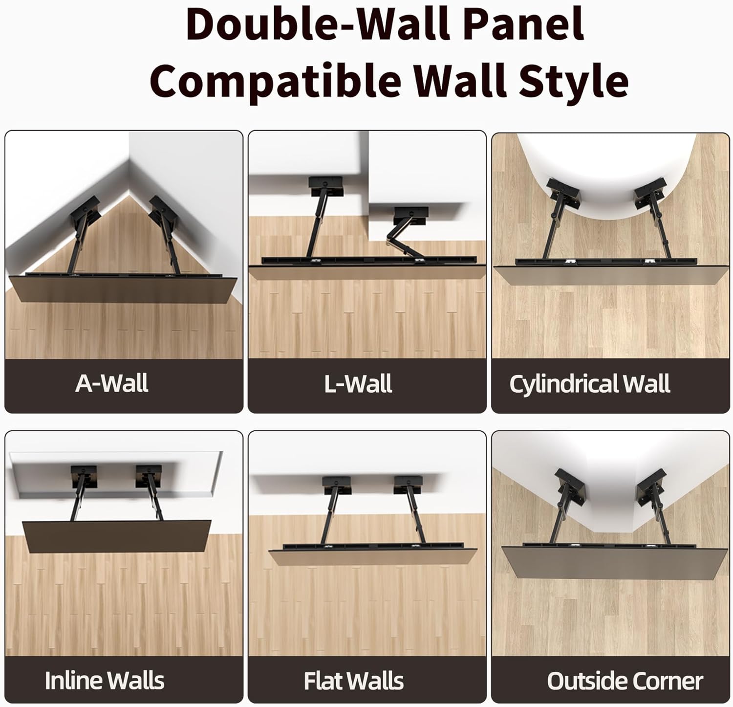 TV Wall Mount for 85 86 90 98 100 105 110 115 116 120 inch, Full Motion Corner TV Bracket for 55-120 inch LCD/LED/OLED Screen TVs Hold up to 298 lbs, Max VESA 800x600mm, Black, DY862