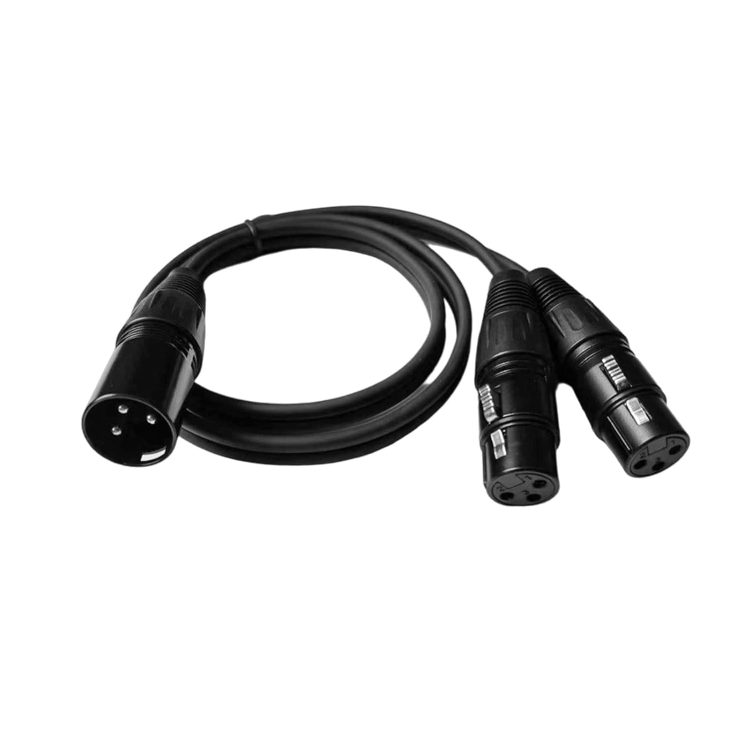 Professional 3Pin Male to Double 3Pin Female Sound Cable Transmission Microphone Adapter Cable Replacement for Studio St