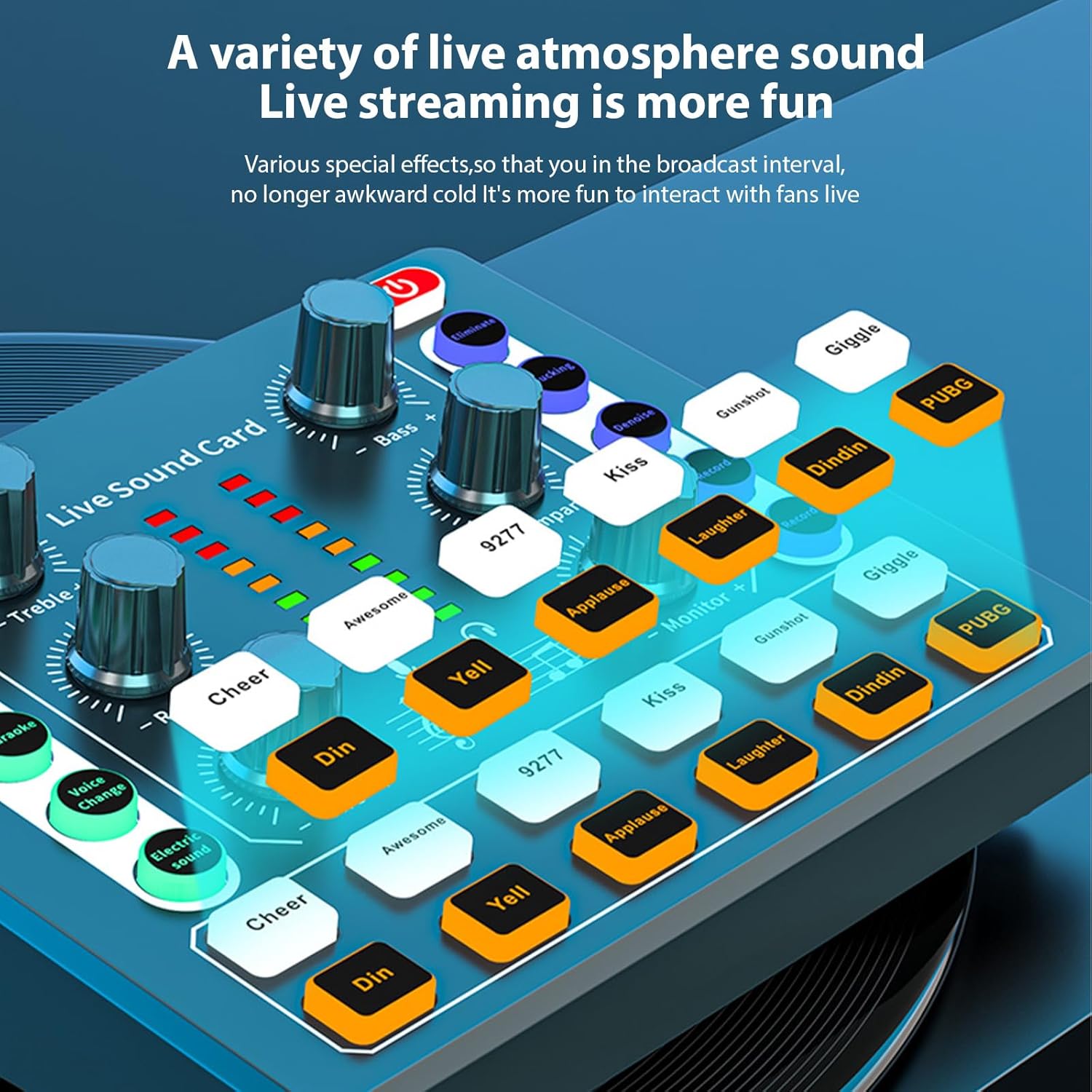 Podcast Equipment Bundle Condenser Mic with Live Sound Card Kit Plug and Play Podcast Microphone Voice Changer Live Sound Card for Living Broadcast Recording Singing Gaming