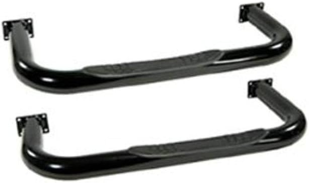 Rugged Ridge 11590.01 Tube Side Step Kit, Round, 3 Inch, Black; 76-83 Jeep CJ5