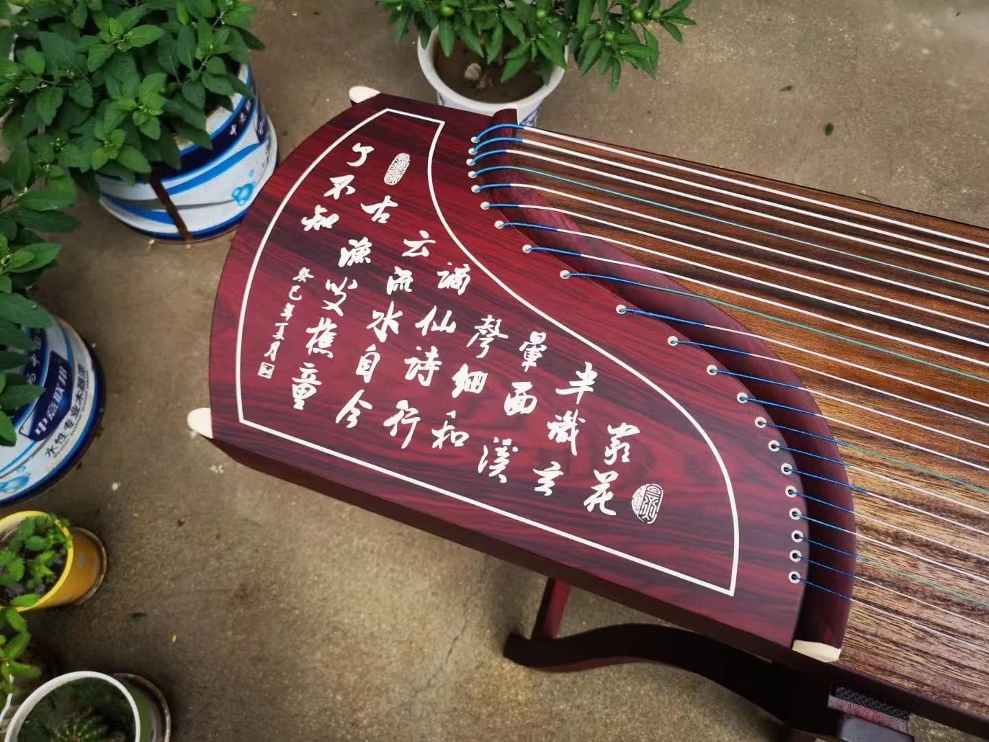 Landtom Professional Paulownia Guzheng (163cm) for Adults/beginner (Flowing water)