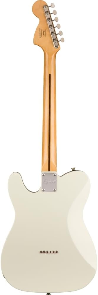 Fender Squier Classic Vibe 70s Deluxe Telecaster Electric Guitar, Olympic White, Maple Fingerboard