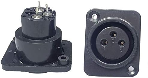 Davitu Electrical Equipments Supplies - 100pcs/lot 3 Pin XLR Male Plug/Female Jack Panel Mount Chassis Plastic 3 Poles XLR Plug Jack Socket Microphone MIC Connector - (Color: 100pcs Female)