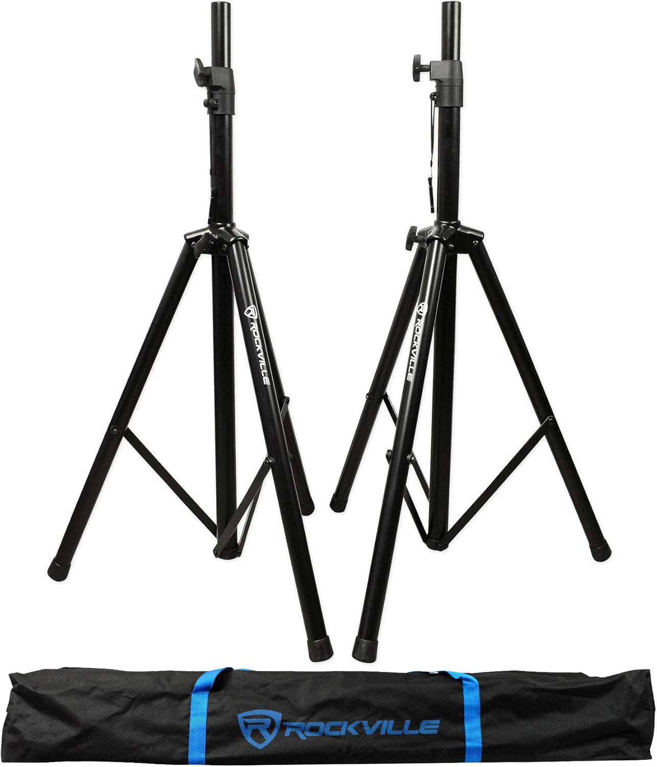 Rockville RSG15 Bundle: (2) 15 in 3-Way 1500-Watt 8 Ohm DJ PA Speakers, RPM870 8-Channel Powered Mixer USB, (2) RMC-XLR Dynamic Mics, (2) Boom Stands, (2) Tripod Stands, XLR, TS to TS Cables, 13-items