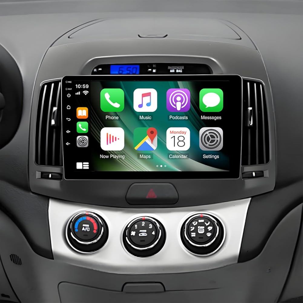 Android13.0 Car Stereo Fit for Hyundai Elantra 2006 2007 2008 2009 2010 2011 2012, 9 Inch TouchScreen Car Radio w/Carplay Android Auto WiFi GPS Navigation Bluetooth FM Multimedia Backup Camera 2G+32GB