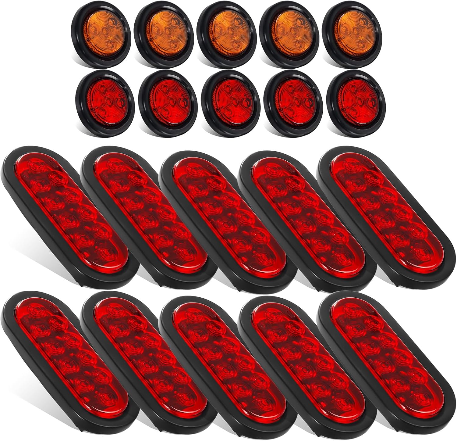 Partsam 10Pack(5 Amber + 5 Red) 2