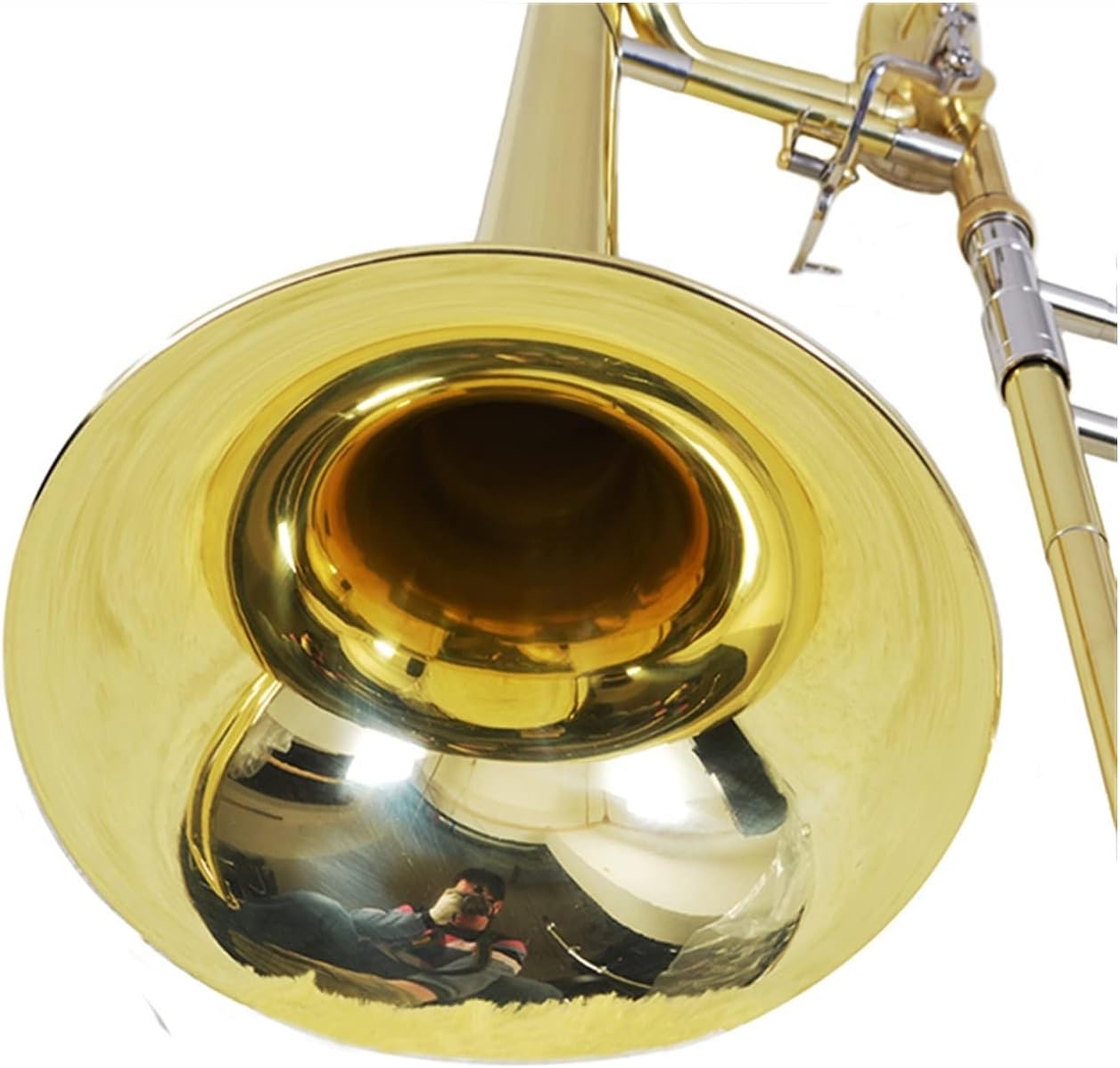 TSTS B Flat and F Tenor Trombone Musical Instrument Suitable for Brass Band Beginner Trombone