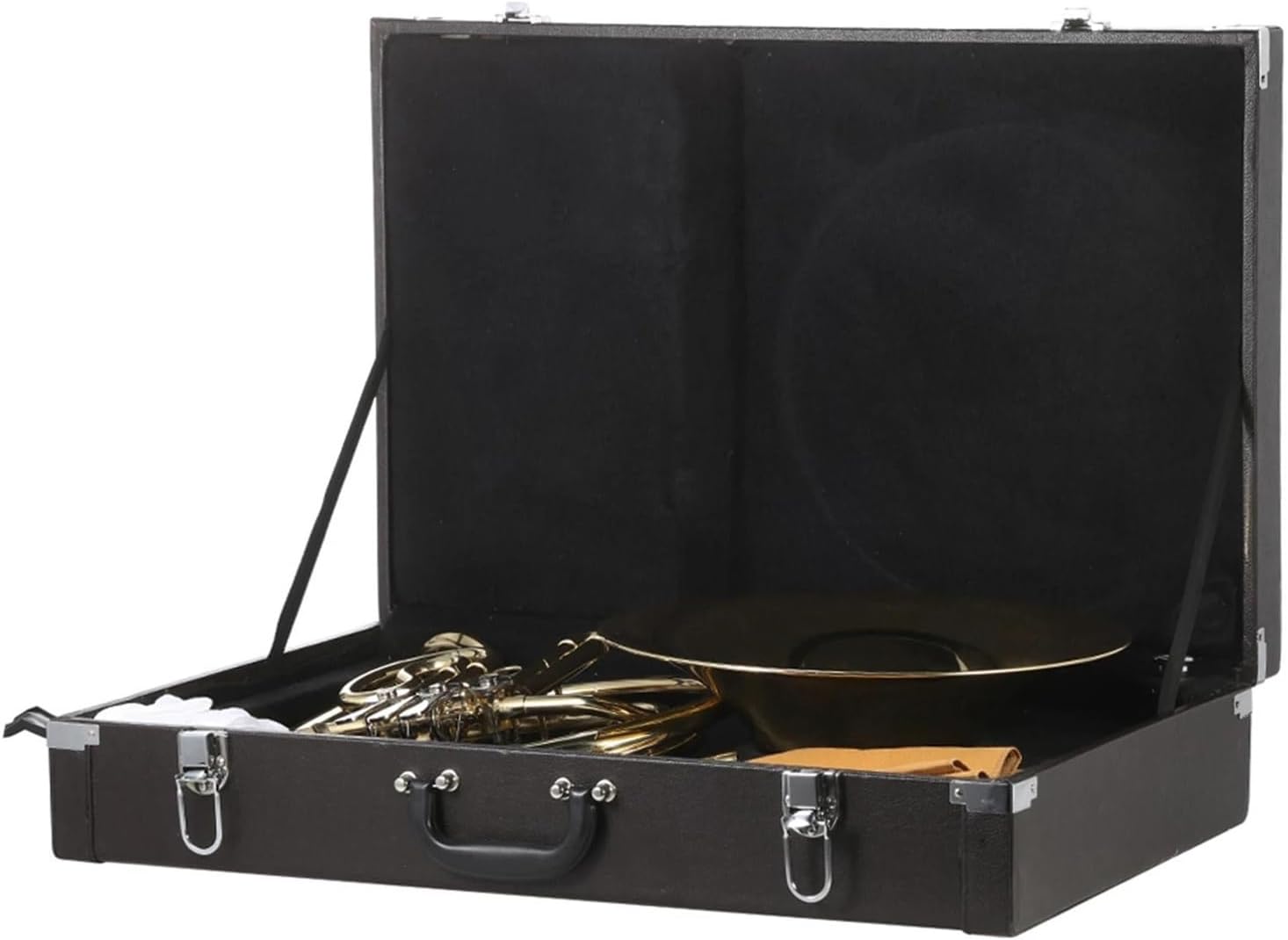 Bb single row french horn 3 keys brass gold lacquer musical instrument