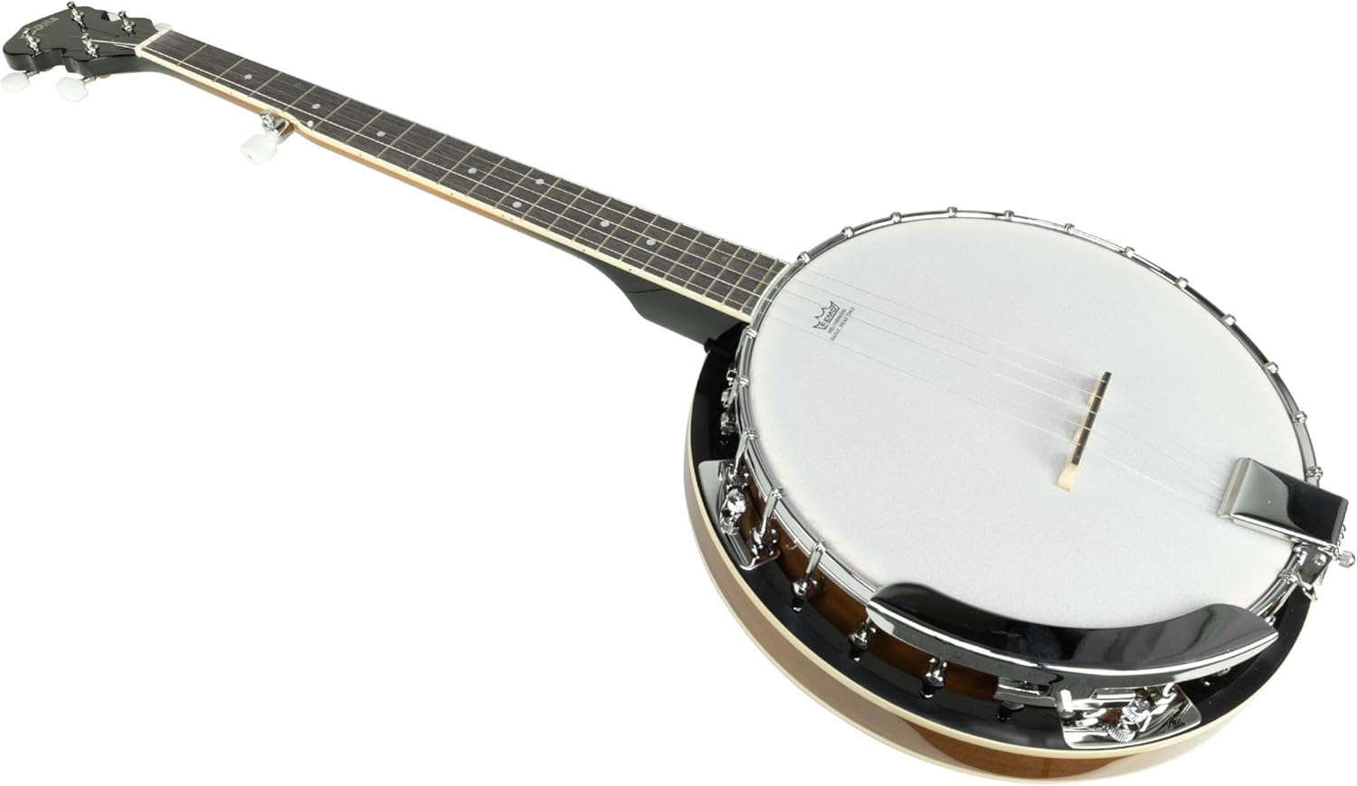 5 String Full Size Banjo Solid Back with beginner Kit Remo Head Coated Top Sapele Body Material Sapele Back Material Type Okoume Neck Material Type