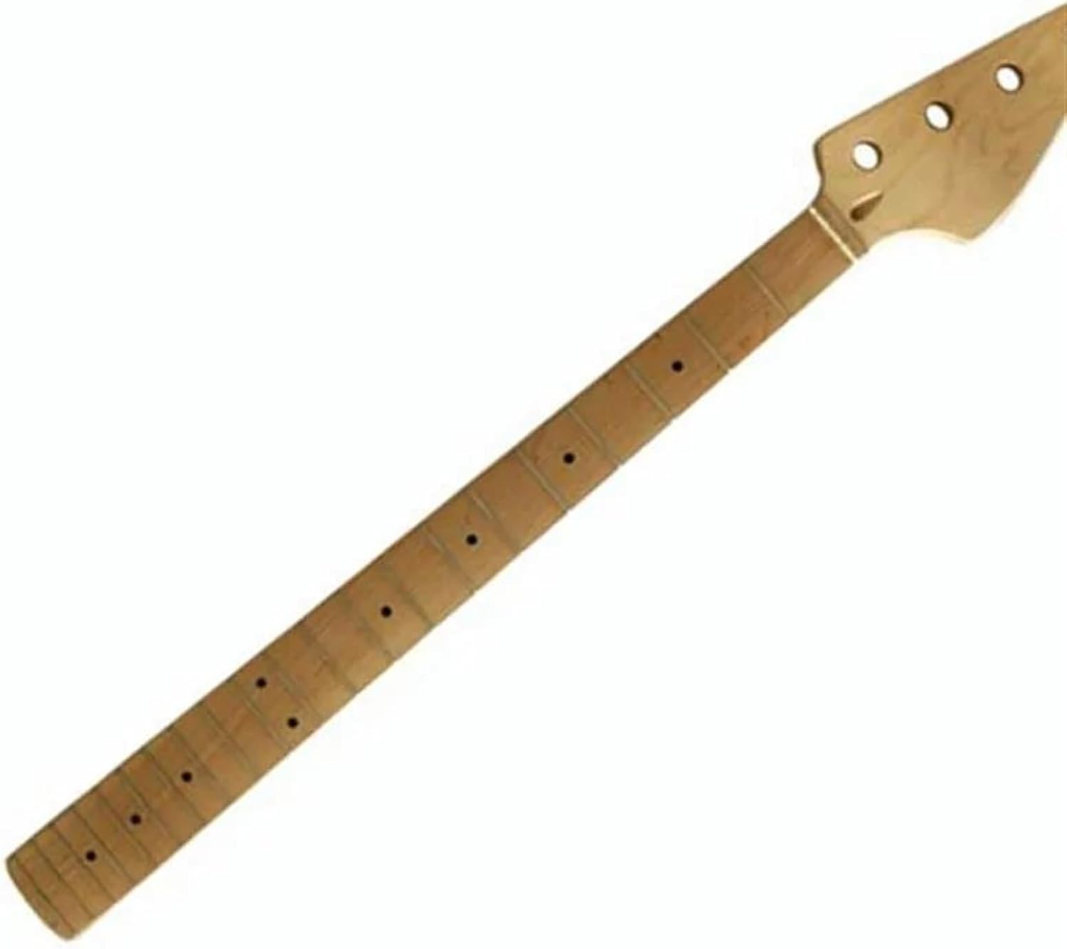 Replacement Guitar Neck 21 Frets Inlay Dots Maple 4strings Electric Bass Guitar Neck Musical Instruments Parts Accessories