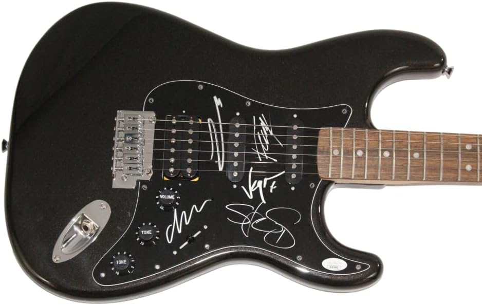 Deftones Full Band Complete x5 Signed Autograph Full Size Double Humbucker Style Electric Guitar A with James Spence Authentication JSA COA - Signed by Stephen Carpenter, Abe Cunningham, Frank Delgado, Chino Moreno, Sergio Vega - Diamond Eyes Koi No