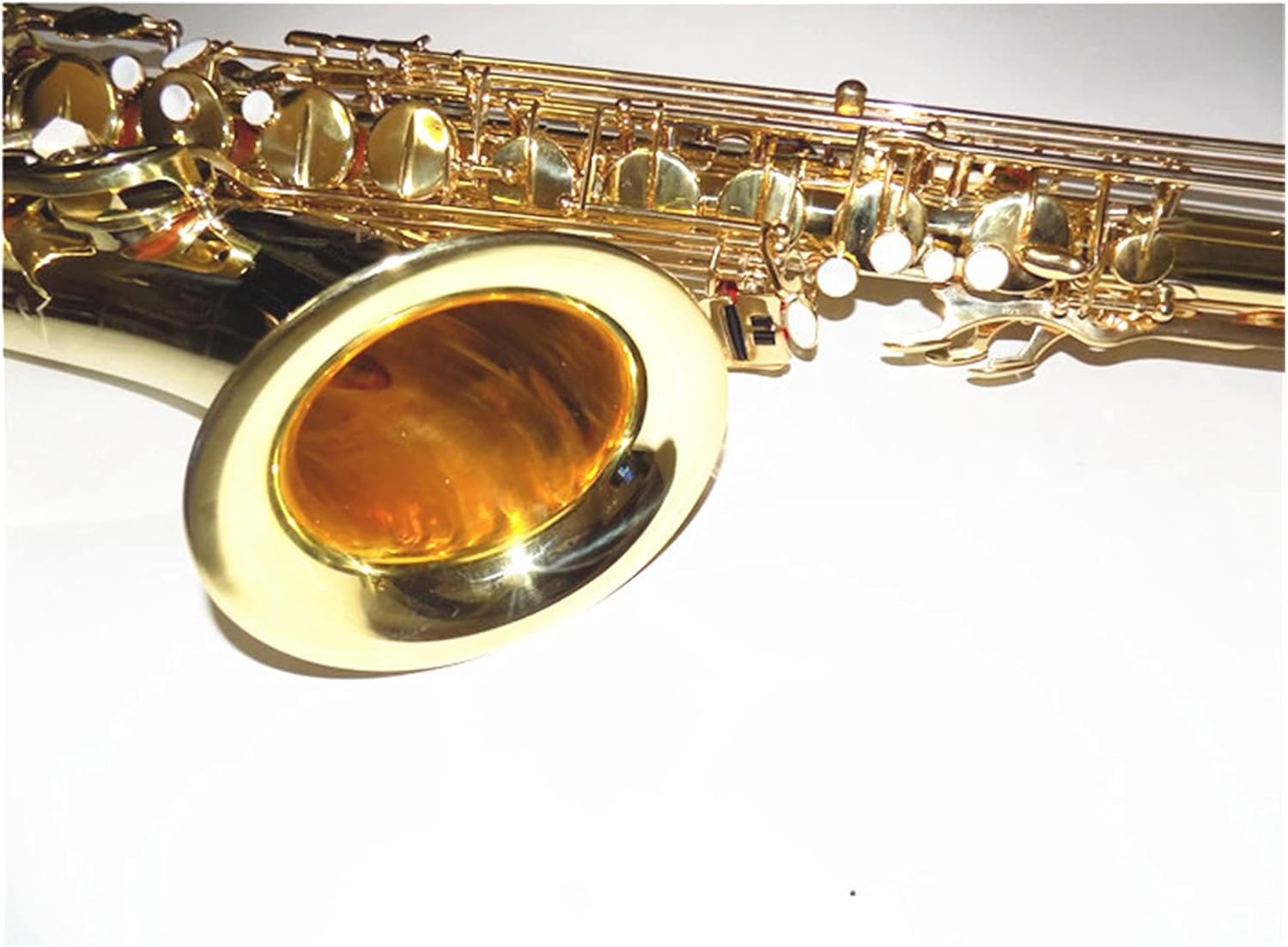 Professional Bb Tenor Saxophone with Case for Wind Musical Instruments Brass Yellow Professional Saxs Saxophone Straight