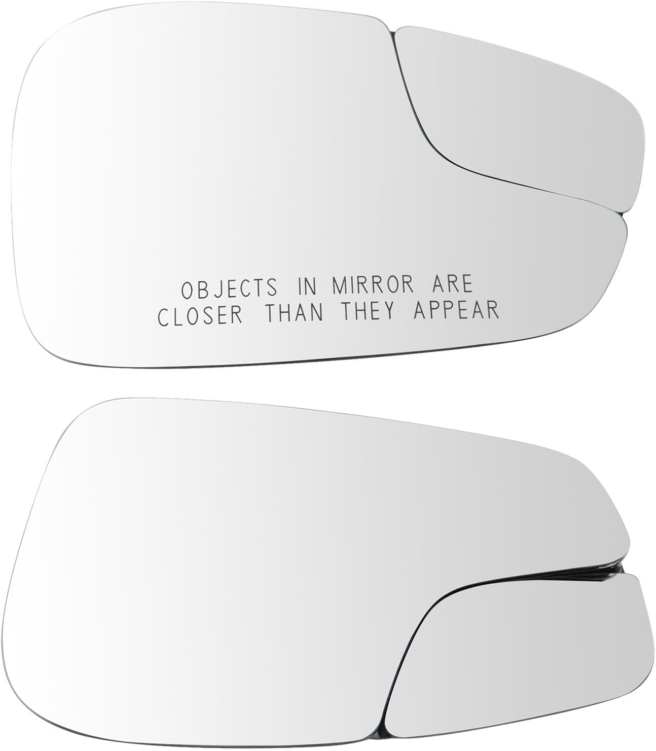 TRQ Driver & Passenger Side Mirror Glass Set Direct Replacement Compatible with 2011-2019 Ford Fiesta FO1324177 FO1325177