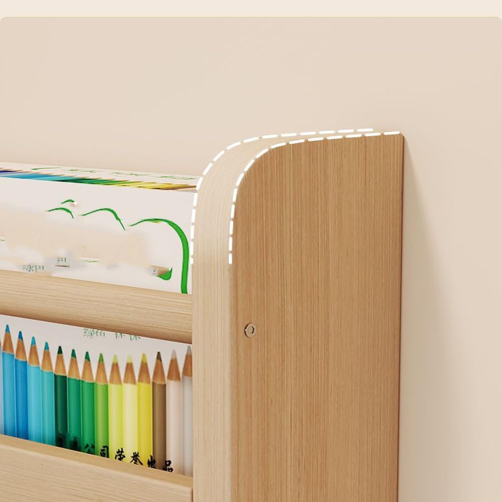 Behind The Door Bookshelf Solid Wood Bookcases with Open Display Shelves Behind The Door Storage Organizer for Toys and Books Space-Saving Wall Mount Narrow Book Shelf,60 * 10 * 119cm