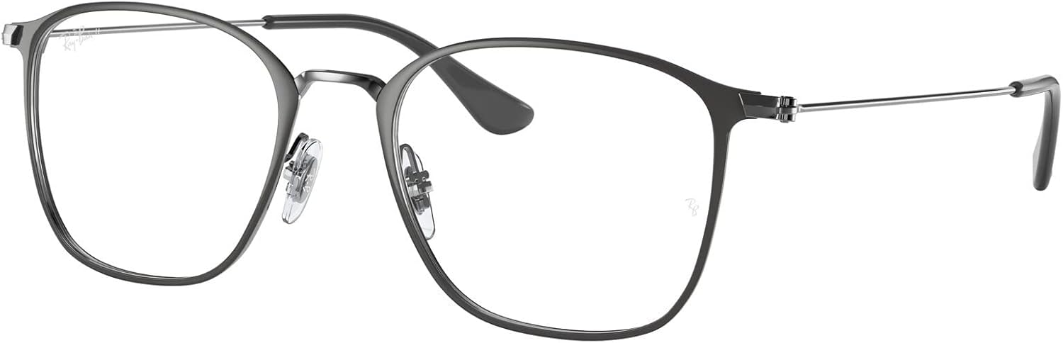 Ray-Ban 6466 Eyeglasses Bundle: 6466 6466 3102 Gray On Gunmetal 49mm and Eyewear Cleaning Kit