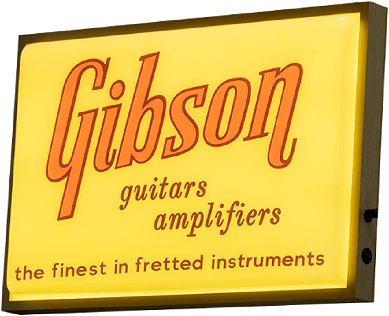 Gibson Vintage Lighted Sign, Guitars and Amplifiers
