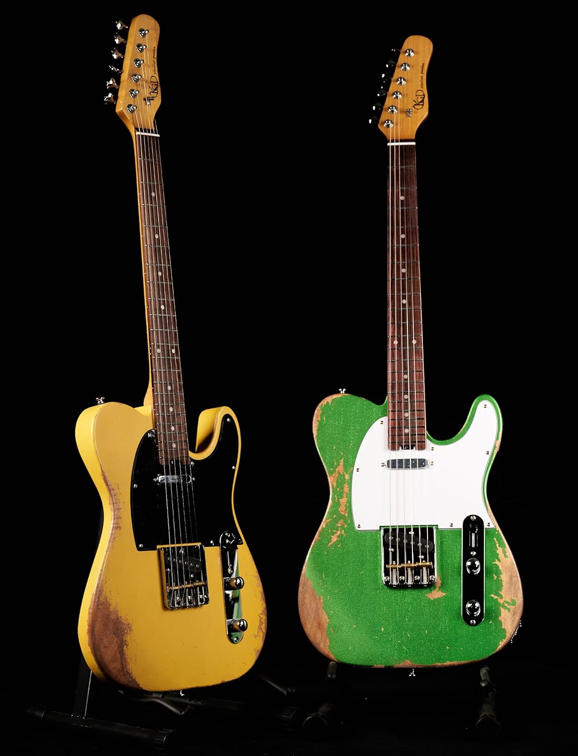 KGD Relic Telemaster Electric Guitar,Roasted Maple Neck and Rosewood fingerboard,Bone Nut,6-String Relic Guitar,Professional/Full Size/Electric Guitars for Adults