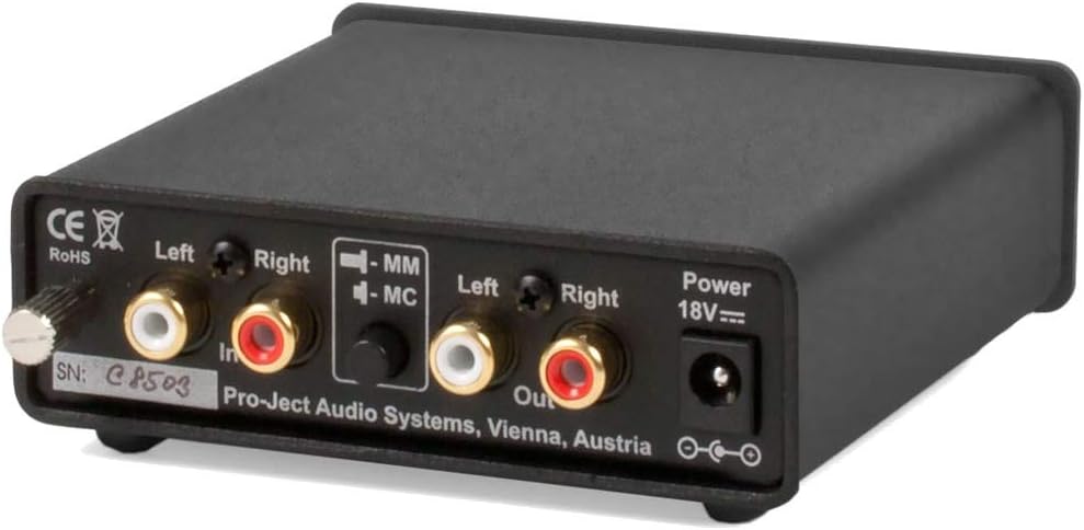 Pro-Ject Audio - Phono Box DC - MM/MC Phono preamp with line Output (Black)