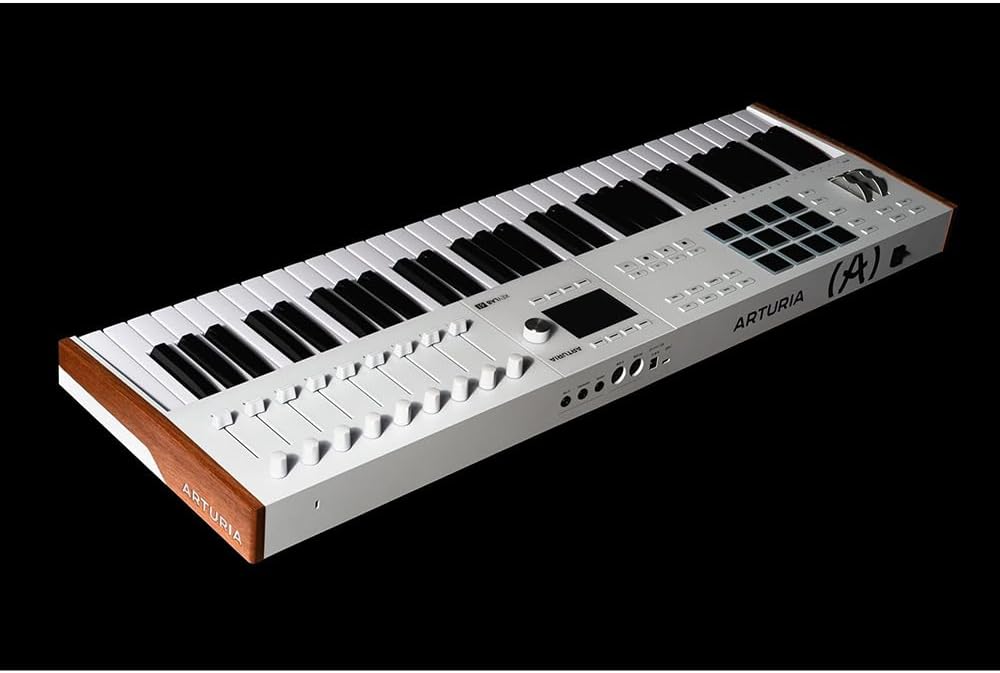 Arturia 231631 KeyLab 61 Mk3 61-Key USB MIDI Controller Keyboard White Bundle with 2 YR CPS Enhanced Protection Pack