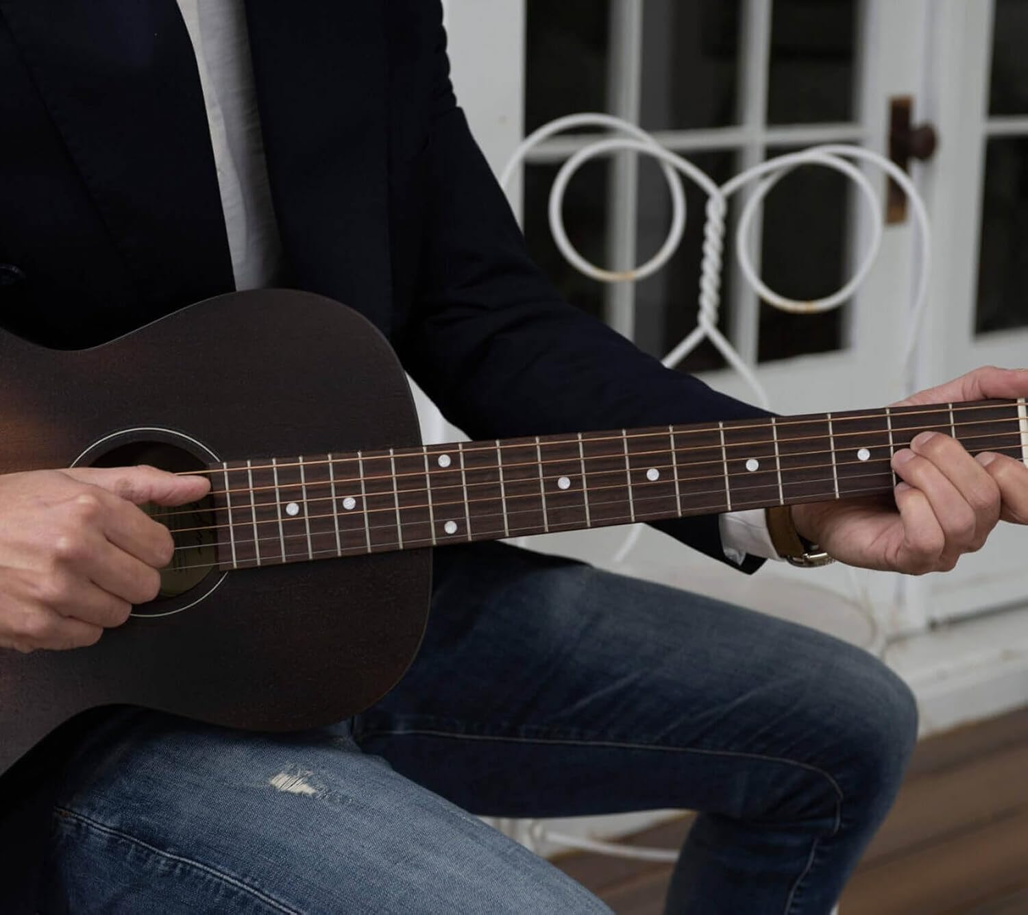 Godin Mahogany Parlor Acoustic-electric Guitar - Black Burst