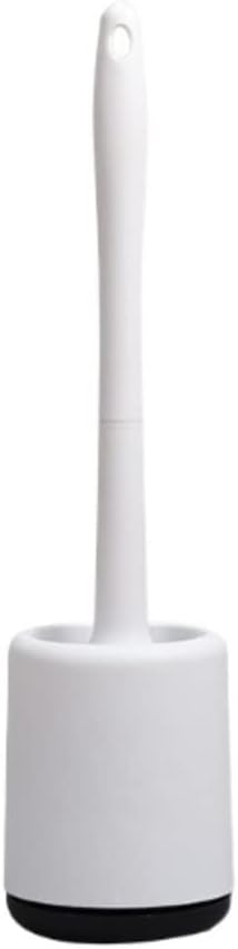 Toilet Brush Toilet Brush and Holder Set, Soft Silicone Bristle Sturdy Cleaning Toilet Bowl Brush Set for Bathroom Toilet Brush and Holder (White)