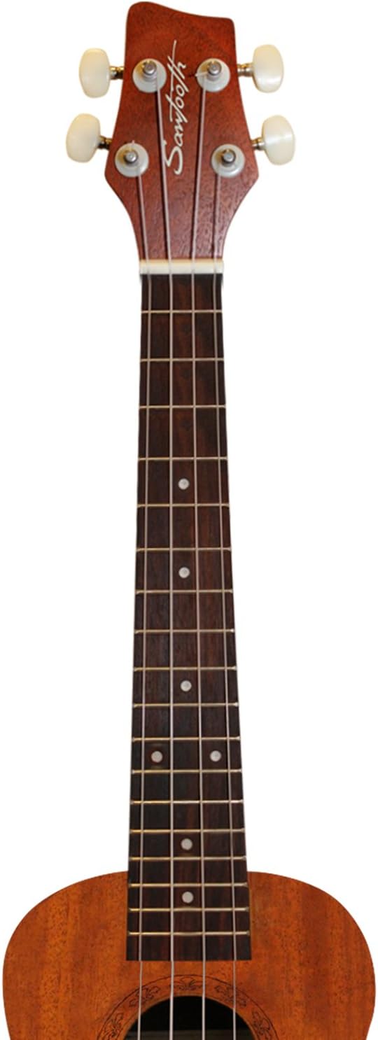 Sawtooth ST-UKE-MT-KIT-1 Mahogany Tenor Ukulele with Quick Start Guide, Natural Satin