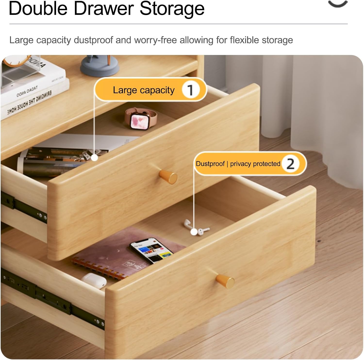 Farmhouse Bookcase Tall Modern Display Storage Shelf, Portable Bookcase Storage Organizer for Small Space Corner Bedroom Office(Brown,45cm/17.7in)