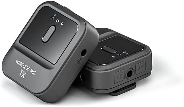 Zerobyte Compact Wireless Microphone System, 2.4G radio microphone SLR clip mobile phone camera live interview recording collar wireless condenser microphone