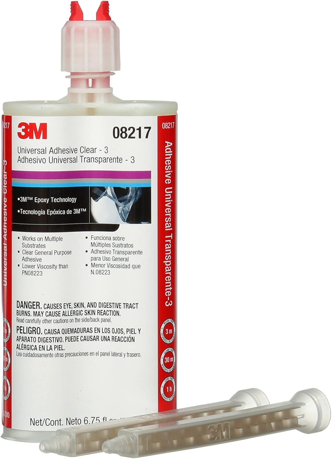 3M Universal Adhesive Clear - 3, 08217, 200 mL Cartridge