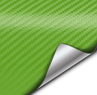 VViViD® XPO Lime Green Carbon Fiber Car Wrap Vinyl Roll with Air Release Technology (20ft x 5ft)