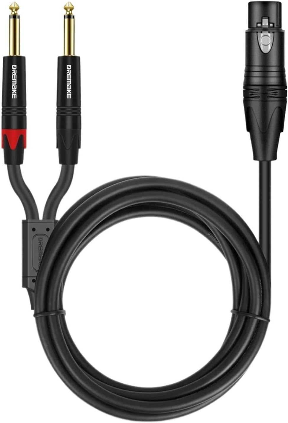 Dual 6.35mm 1/4 Mic Cable 2 Mono 6.35mm Male Female Audio Y Splitter Patch Cord Dual 1/4 Mono(3m)